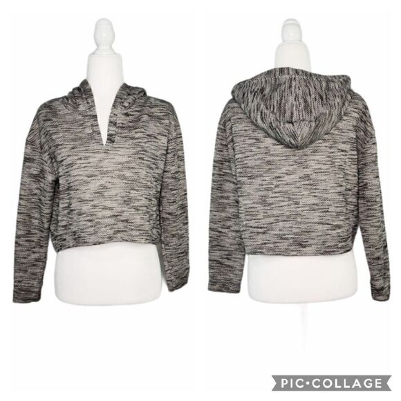 Anthropologie Saturday Sunday Cropped Tweed Hoodie - Picture 1 of 16